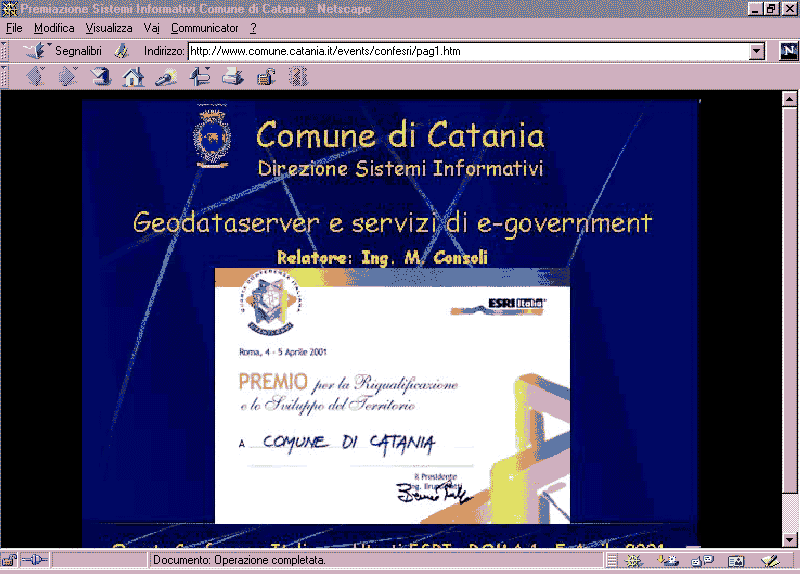  Schermata con presentazione di power point 
